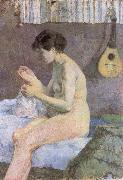 Paul Gauguin Study of a Nude Suzanne Sewing USA oil painting artist